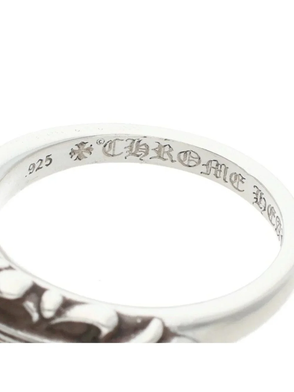 Chrome Hearts Baby Classic Floral Cross Silver Ring